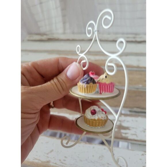 Cupcake display Baker ornament tower Xmas cake tray - Picture 4 of 8